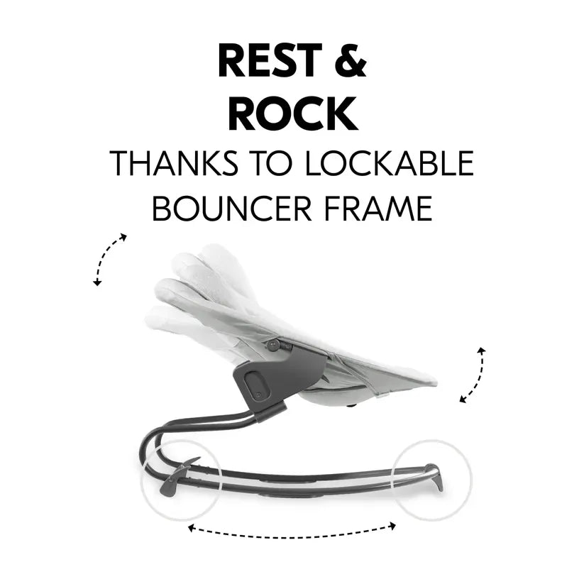 Hauck Alpha Bouncer Premium Light Grey, imported from the UK