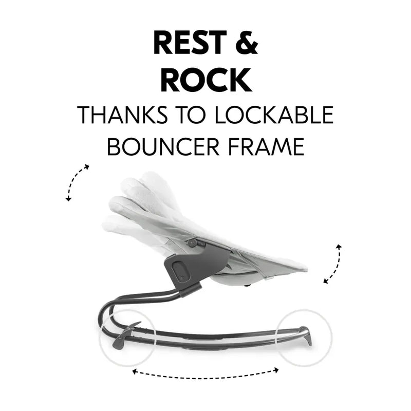 Hauck Alpha Bouncer Premium Light Grey, imported from the UK