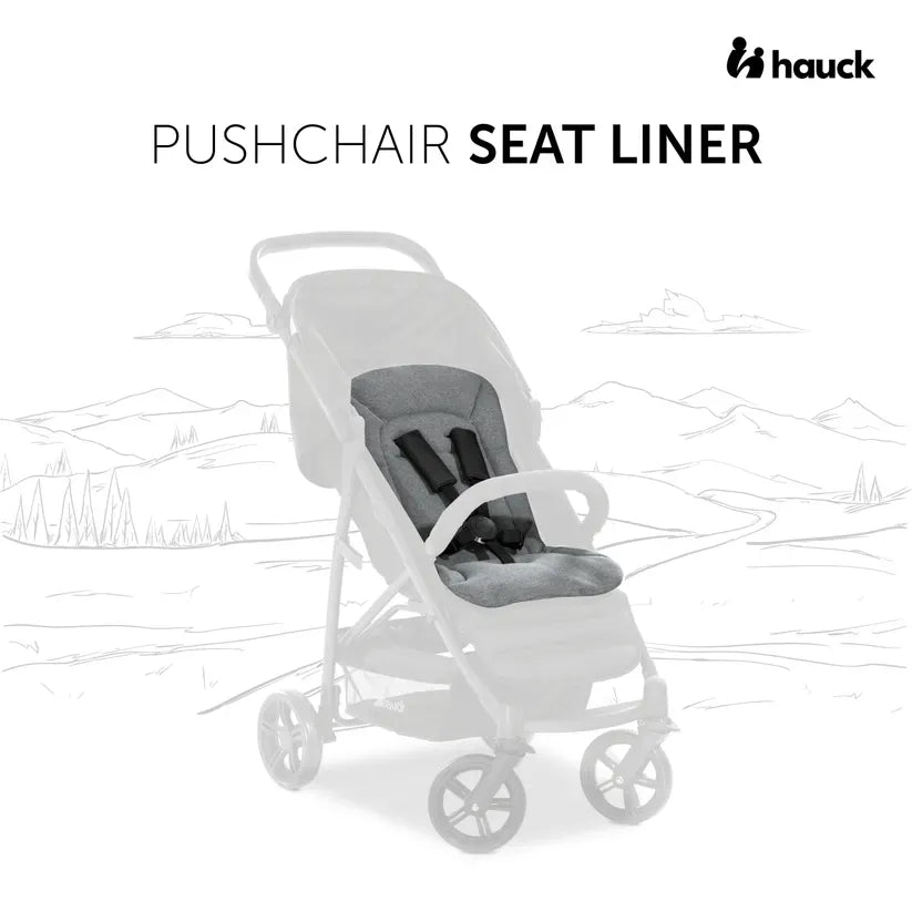 Hauck pram seat liner in charcoal - British product