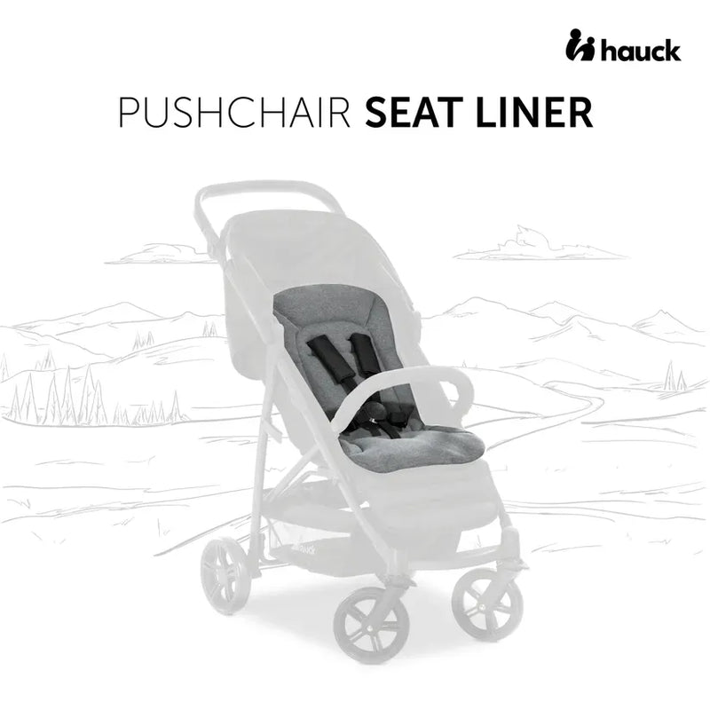 Hauck pram seat liner in charcoal - British product