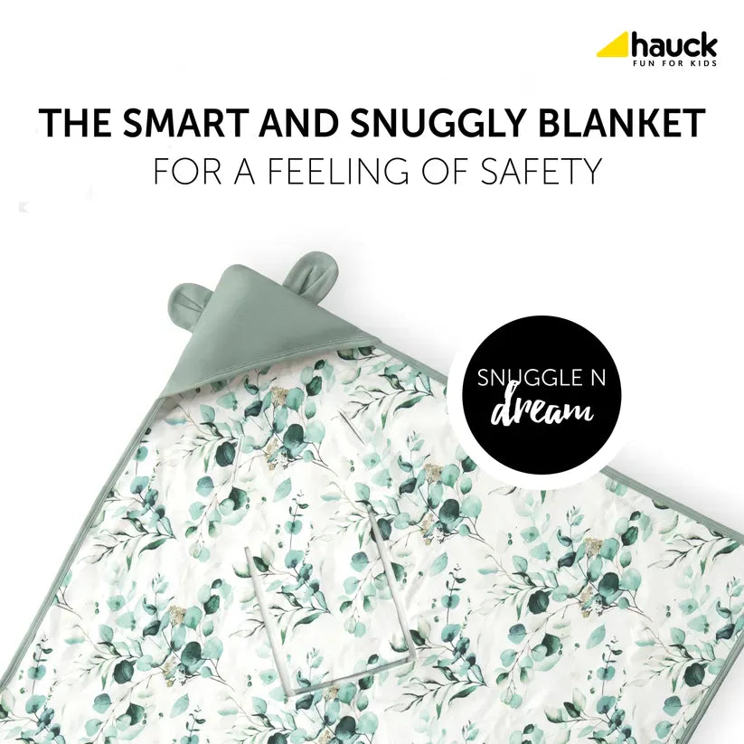 Hauck Snuggle N Dream baby blanket Leaves Mint - British product