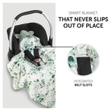Hauck Snuggle N Dream baby blanket Leaves Mint - British product