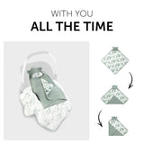 Hauck Snuggle N Dream baby blanket Leaves Mint - British product
