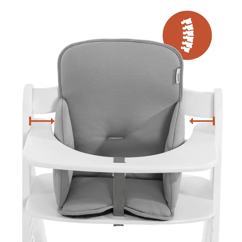 Hauck highchair seat reducer cushion Stretch Grey (British brand)