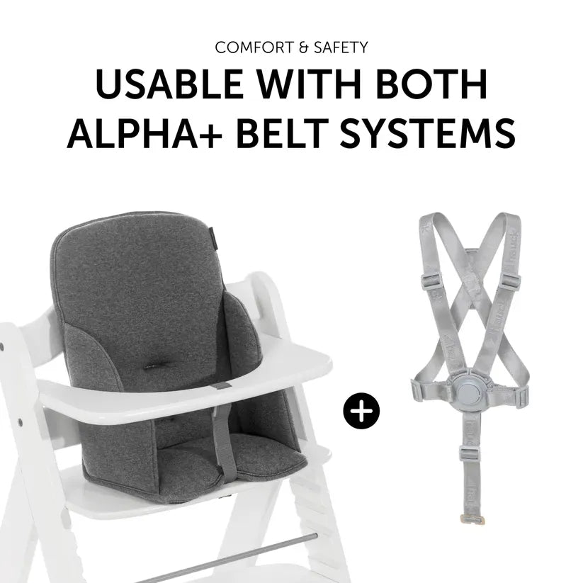 Hauck Alpha Cosy Select Jersey Charcoal highchair seat reducer - British product