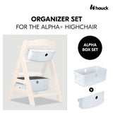 Hauck highchair storage box set white, imported from the UK