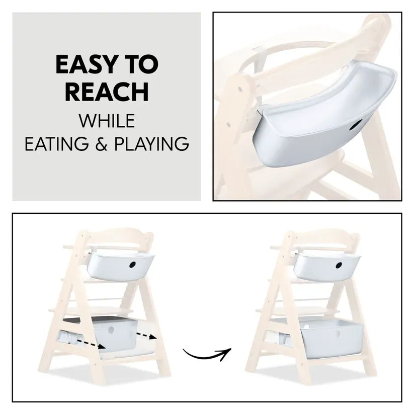 Hauck highchair storage box set white, imported from the UK