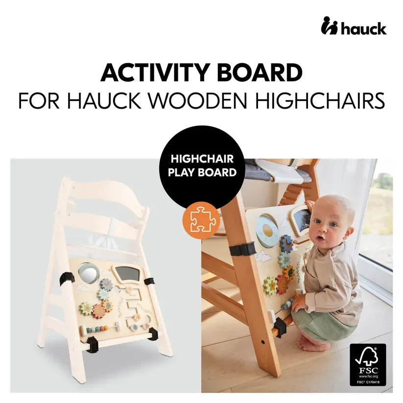 Hauck highchair play board with bead maze (British brand)