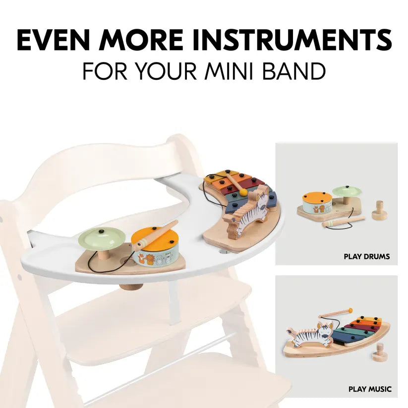 Hauck Play Drums S wooden baby drum set with cymbal, UK version