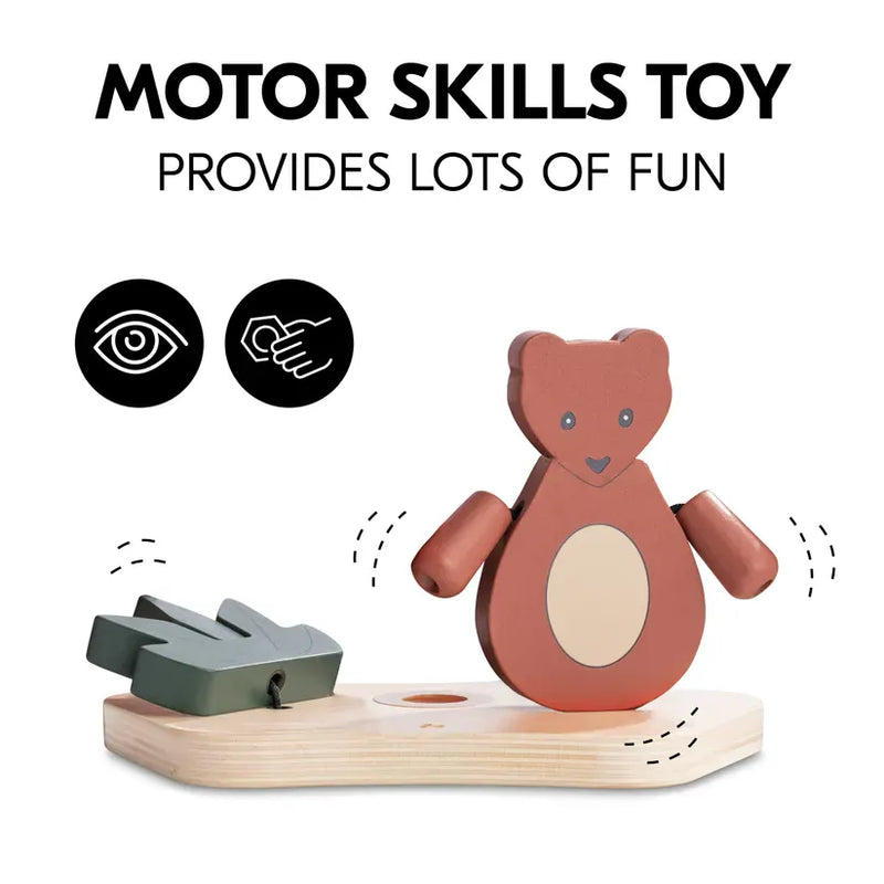 Hauck Play Shaking S wooden bear toy (British brand)