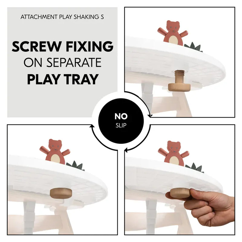Hauck Play Shaking S wooden bear toy (British brand)