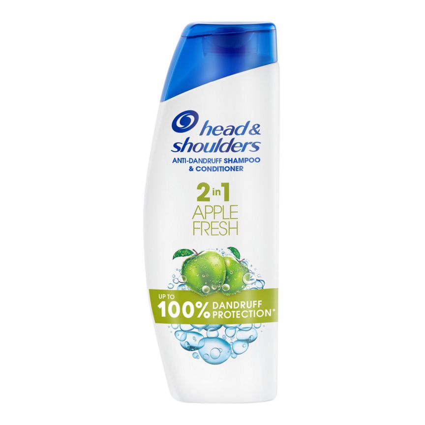 Head &amp; Vállak Apple Fresh 2 az 1-ben korpásodás elleni sampon, 330 ml. Friss érzés, alma illat