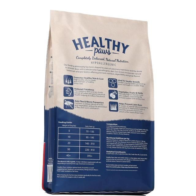 Healthy Paws Game & Millet Adult Dog Food   12kg