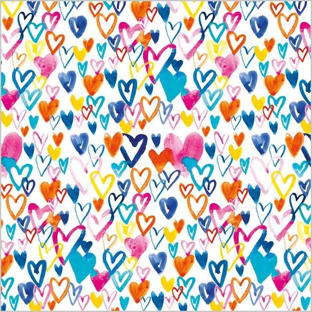 Hearts Gift Wrap Sheets &amp;amp; Tags   2 per pack