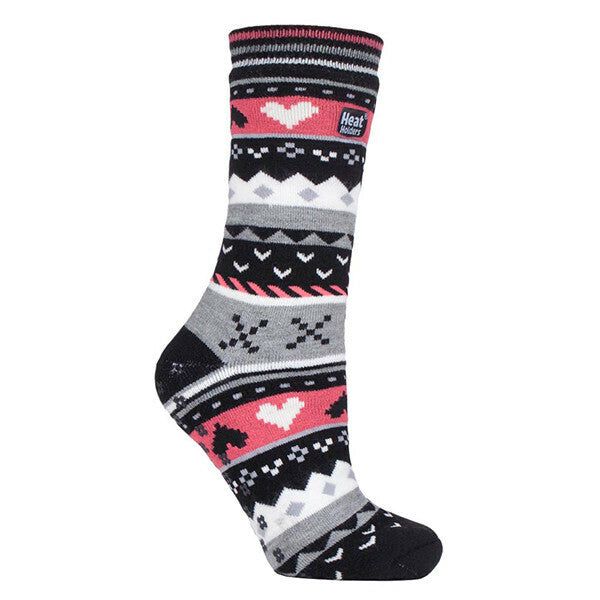 Heat Holders Ladies Fairisle Thermal Slipper Socks 4-8 UK