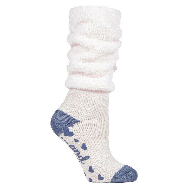 Heat Holders Ladies Non Slip Thermal Bed Socks 4-8 UK Mauve (Slouch) / 1EA