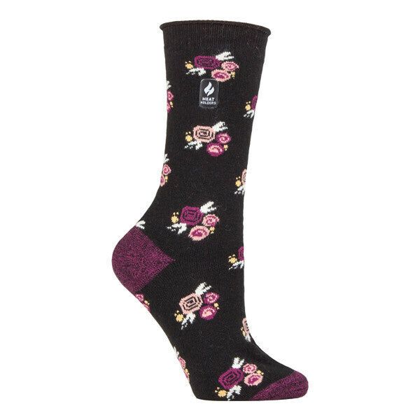 Heat Holders Ladies Ultra Lite Thermal Dress Socks 4-8 UK Black (Murcia)