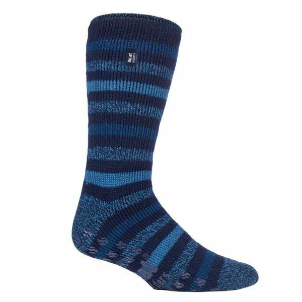 Heat Holders Mens Fleece Lined Thermal Slipper Socks 6-11 UK NAVY / DENIM / 1EA