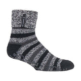 Heat Holders Mens Warm Thermal Slipper Bed Socks 6-11 UK Black (Whittaker) / 1EA