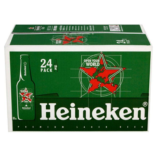 Heineken Lager Beer Bottles   24 x 330ml