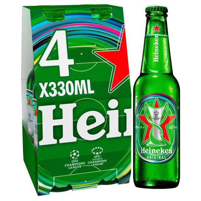 Heineken Lager Beer Bottles   4 x 330ml