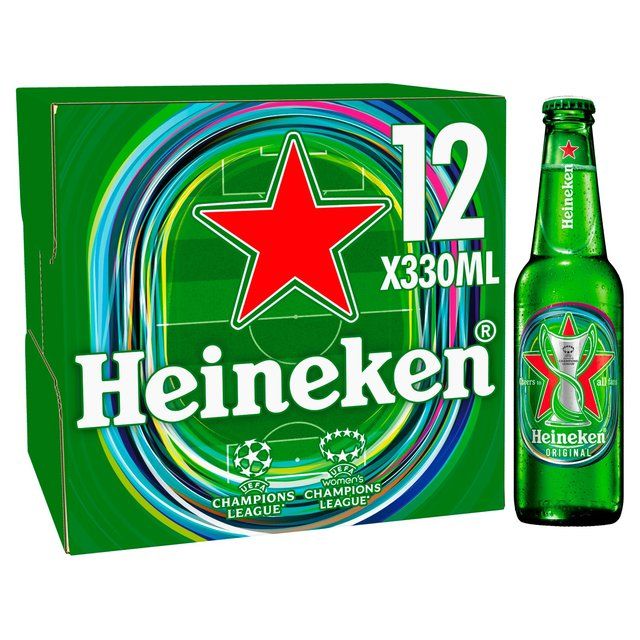 Heineken Lager Beer Bottles Chilled to Your Door   12 x 330ml