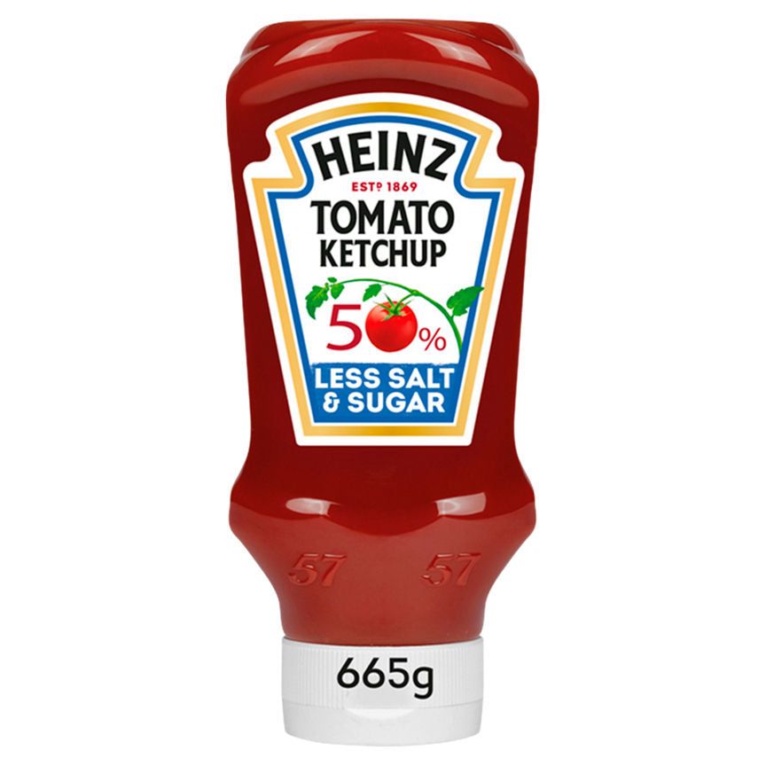 Heinz 50% Less Sugar &amp;amp; Salt Tomato Ketchup