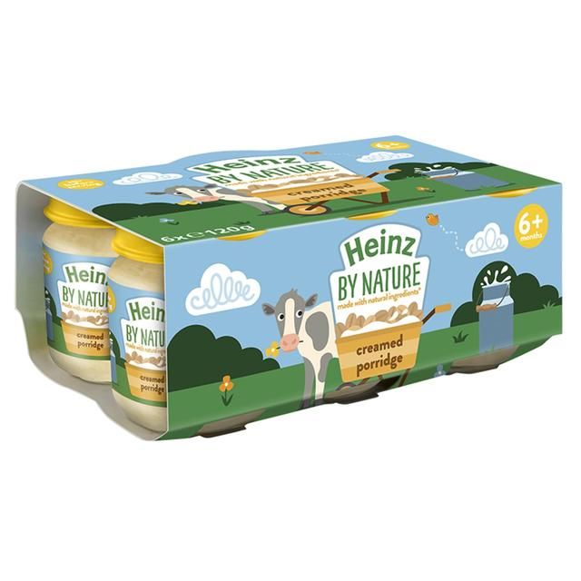 Heinz By Nature Creamed Porridge Baby Food 6+ Months   6 x 120g