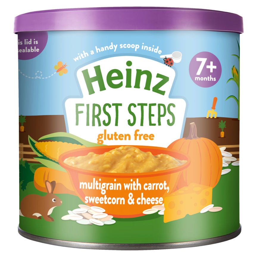 Heinz First Steps Multigrain with Carrot, Sweetcorn &amp;amp; Cheese 7+ Months