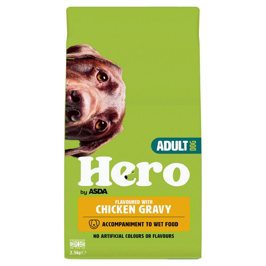 Hero by ASDA Mixer Flavoured With Chicken Gravy Dry Adult Dog Food 2.5kg