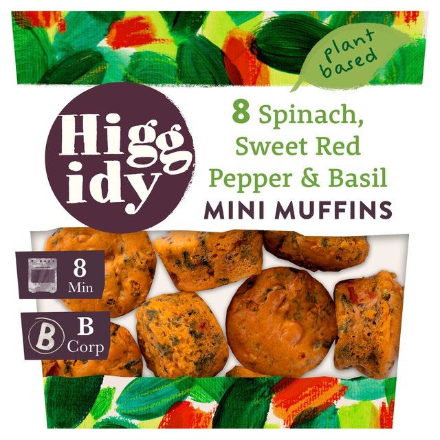 Higgidy Spinach & Red Pepper Mini Muffins   160g