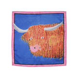 Lush Highland Cow Knot Wrap 50x50cm, imported from the UK
