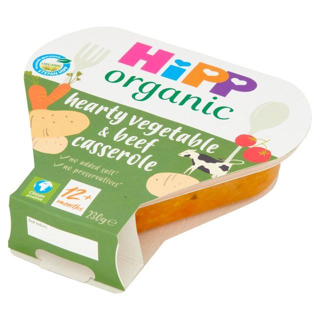 HiPP Organic Hearty Vegetable &amp;amp; Beef Casserole Toddler Tray Meal 12+ Months   230g