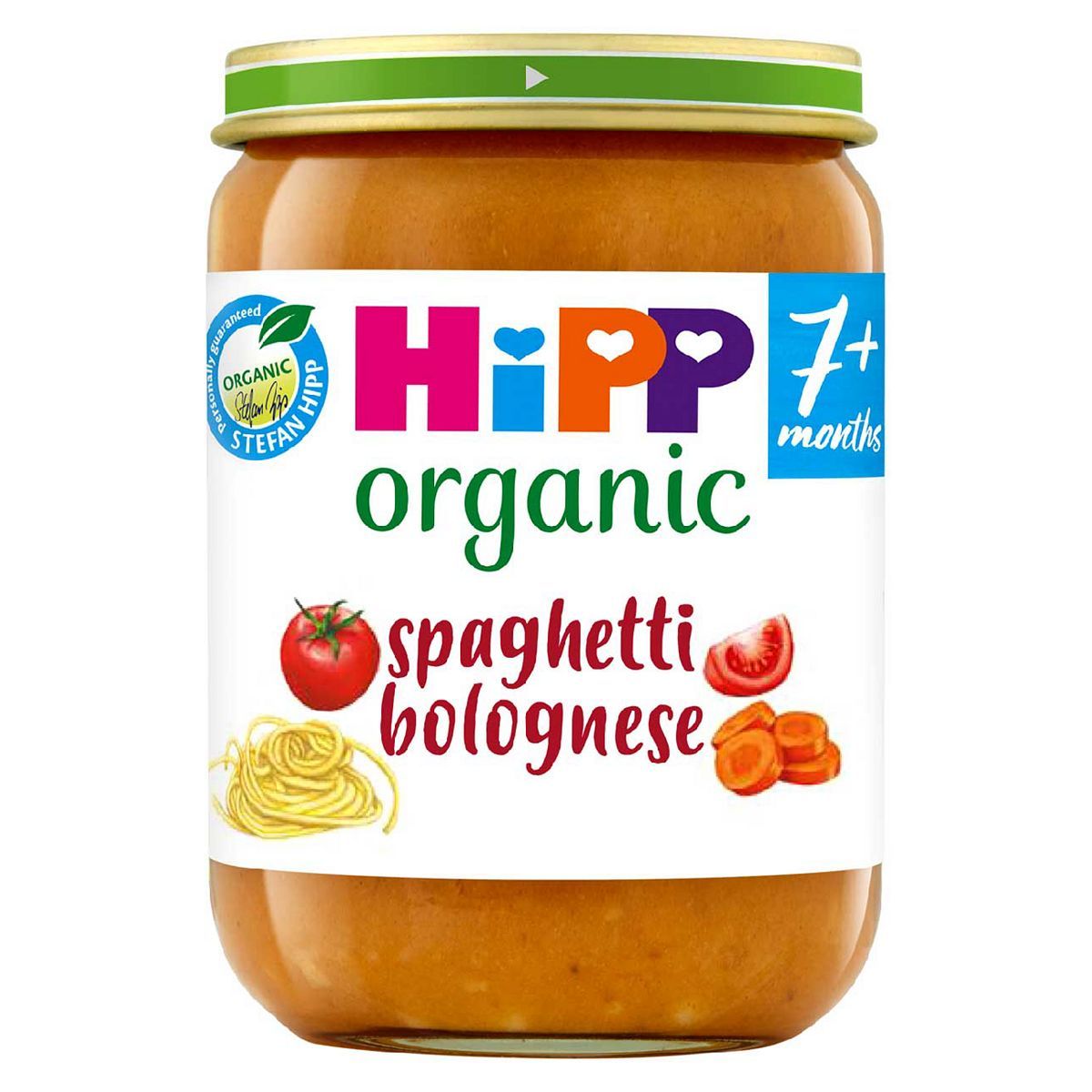 HiPP organikus spagetti bolognai bébiétel tégely 7+ hónapos 190 g
