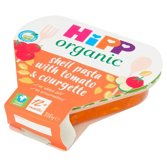 HiPP Organic Tomato &amp;amp; Courgette Shell Pasta Toddler Tray Meal 1-3yrs     230g