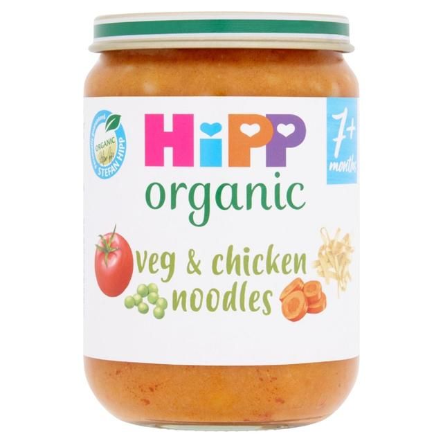 HiPP Organic Veg &amp; עוף נודלס מזון לתינוקות 7+ חודשים 190 גרם