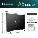 Hisense 43A6NTUK 43 Inch LED Freely Smart TV