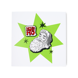 Lush HO HO HO Christmas greetings card with enamel badge (British brand)