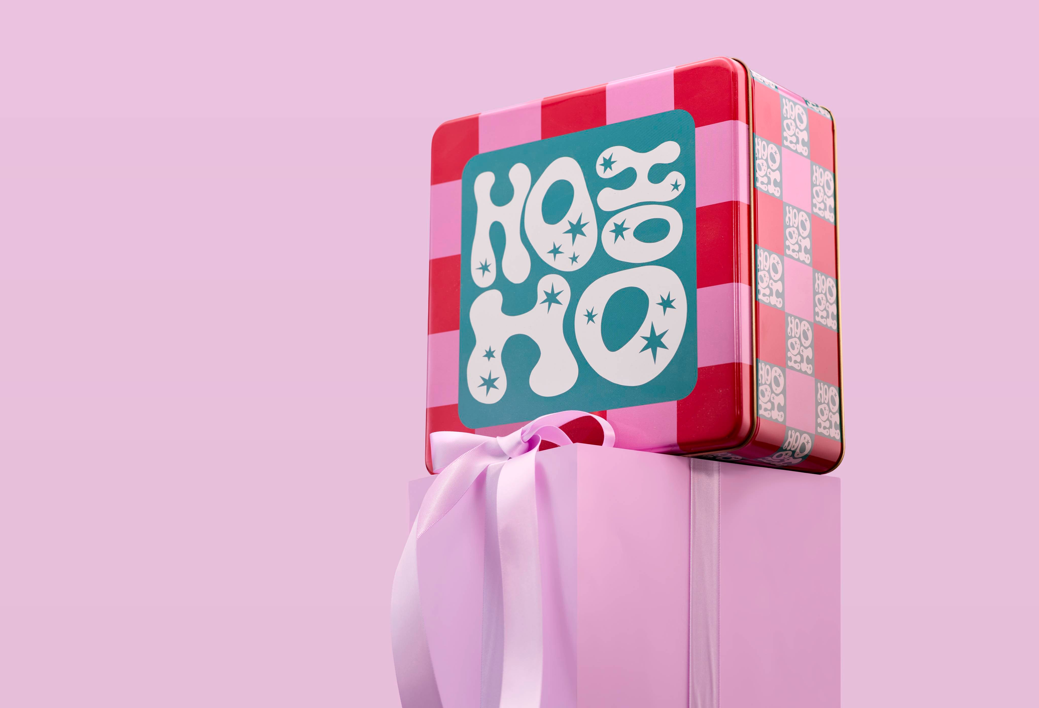 Lush Ho Ho Ho tin product holder retro design - British product