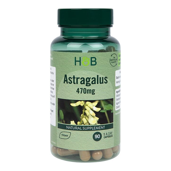 Holland &amp; Barrett Astragalus 470mg 90 kapsler Standardtittel