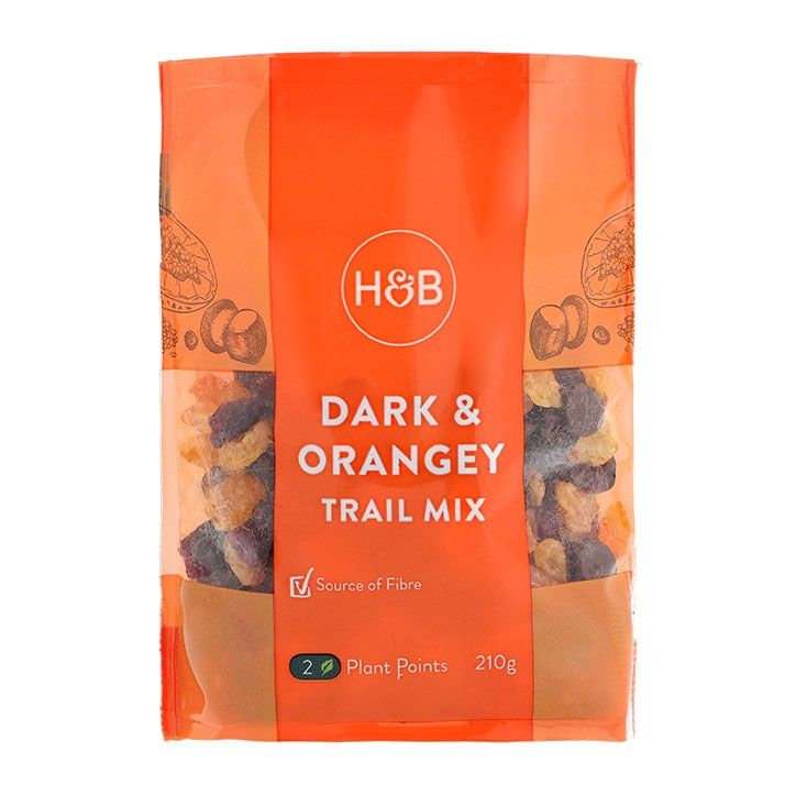 Holland &amp;amp; Barrett Banana Pecan Pie Trail Mix 210g Dark &amp;amp; Orangey