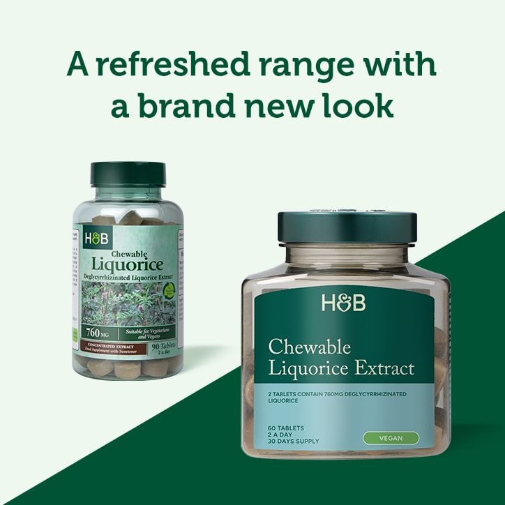 Holland & Barrett Chewable Liquorice 760mg 60 Tablets