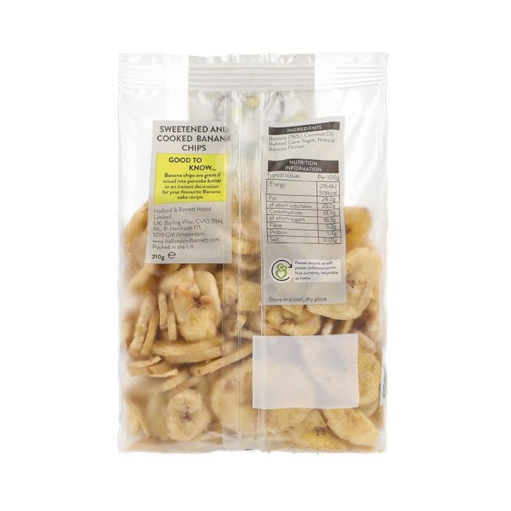 Holland & Barrett Crunchy Banana Chips 210g