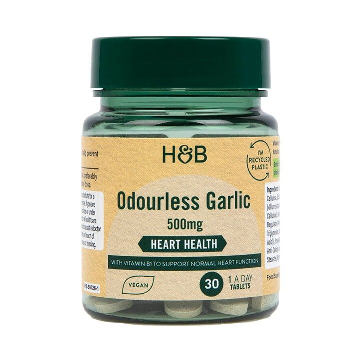 Holland & Barrett Enteric Coated Odourless Garlic 500mg 30 Tablets