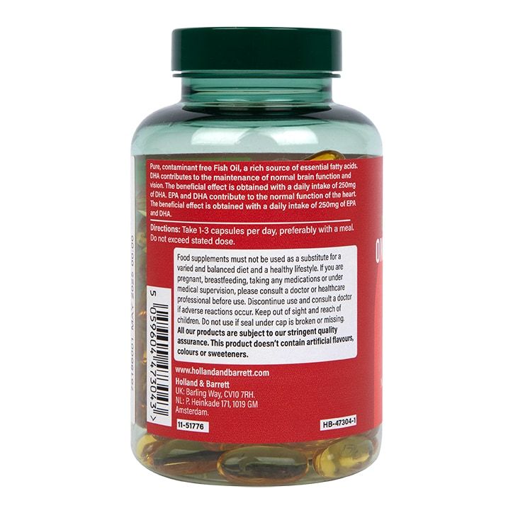 Holland &amp;amp; Barrett Enteric Coated Omega 3 Fish Oil 1000mg 120 Capsules