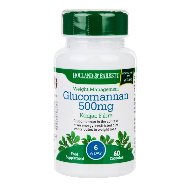 Holland & Barrett Glucomannan 500mg 60 Capsules