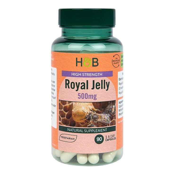 Holland &amp;amp; Barrett High Strength Royal Jelly 500mg 90 Capsules