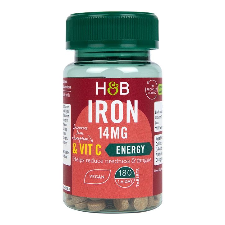 Holland &amp;amp; Barrett Iron &amp;amp; Vitamin C 14mg 180 Tablets