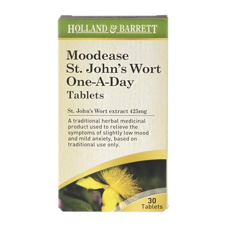 Holland & Barrett Moodease St. John's Wort One-A-Day 30 Tablets 425mg