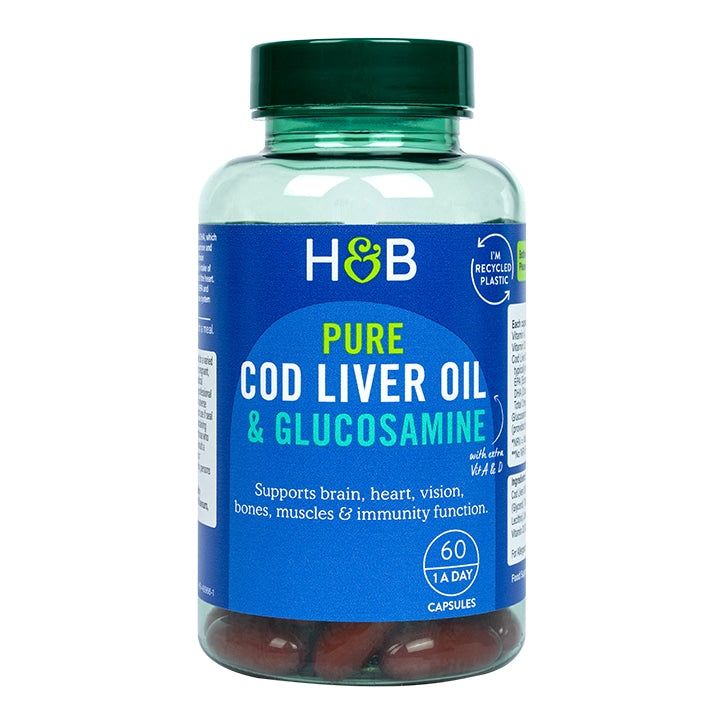 Holland &amp; Barrett Pure tran &amp; Glukosamin 500mg 60 kapsler